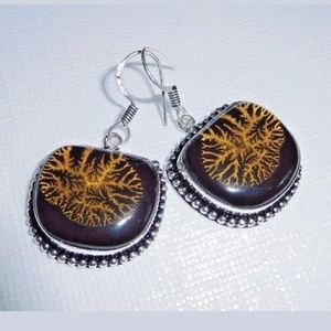 Free form 925 Silver Earrings